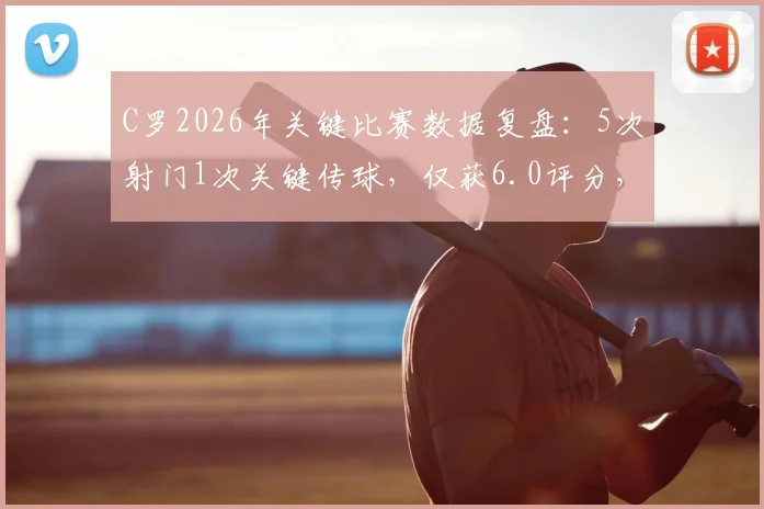 C罗2026年关键比赛数据复盘:5次射门1次关键传球,仅获6.0评分,这算及格吗?